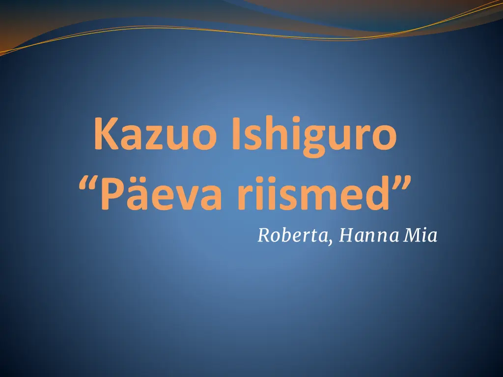kazuo ishiguro p eva riismed n.w