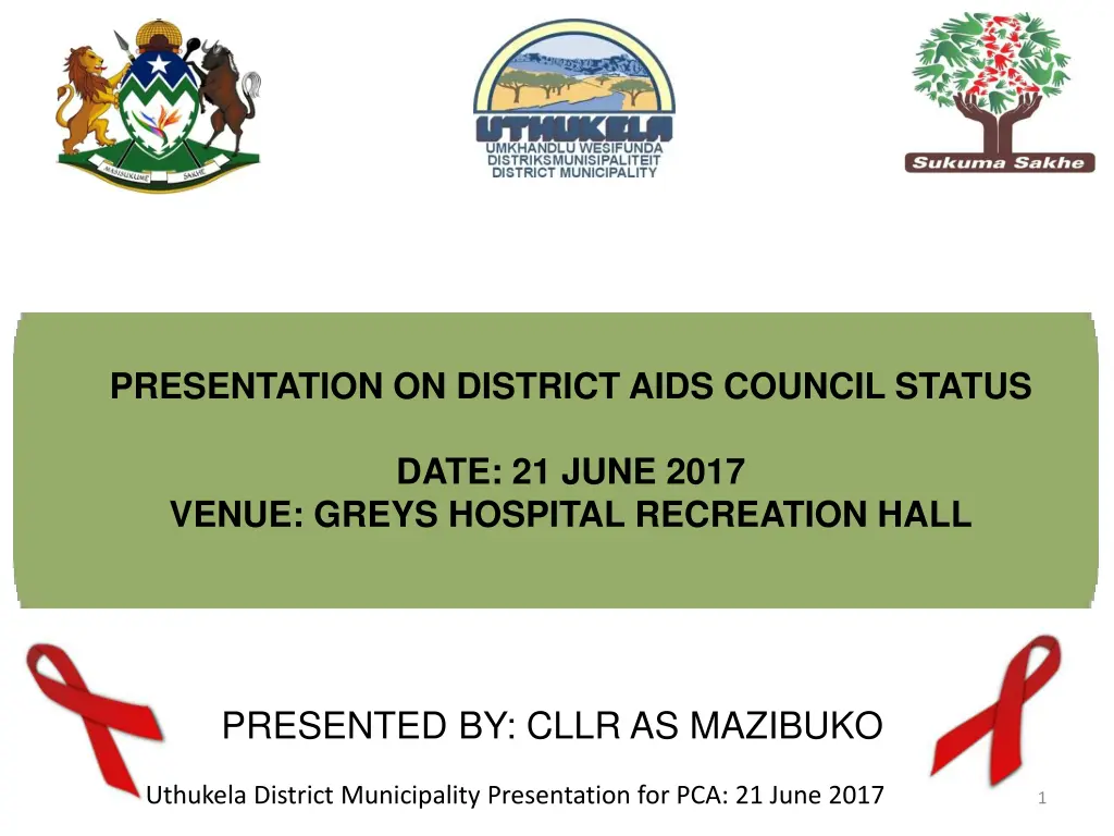 presentation on district aids council status date n.w