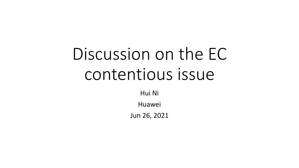 discussion on the ec contentious issue n.w