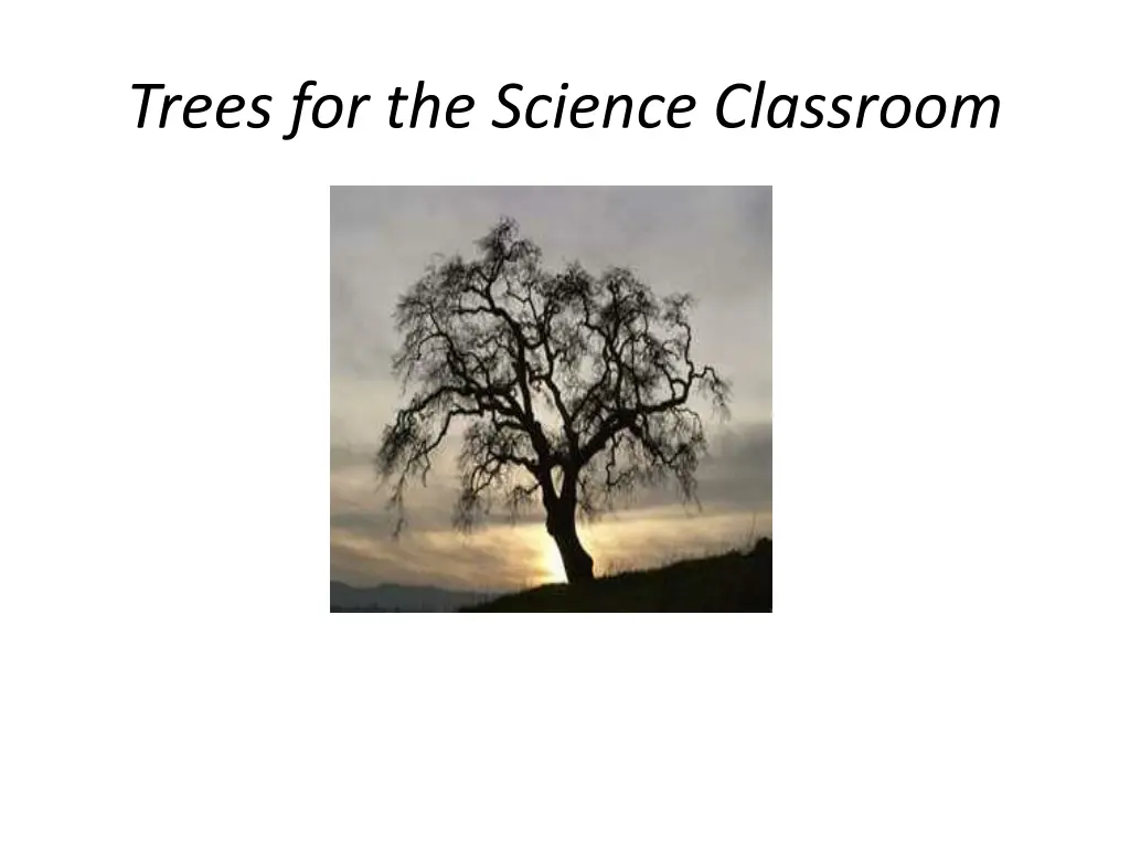 trees for the science classroom n.w