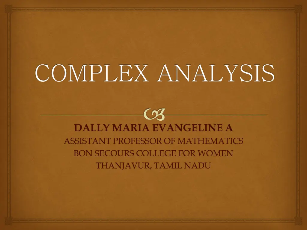 complex analysis n.w