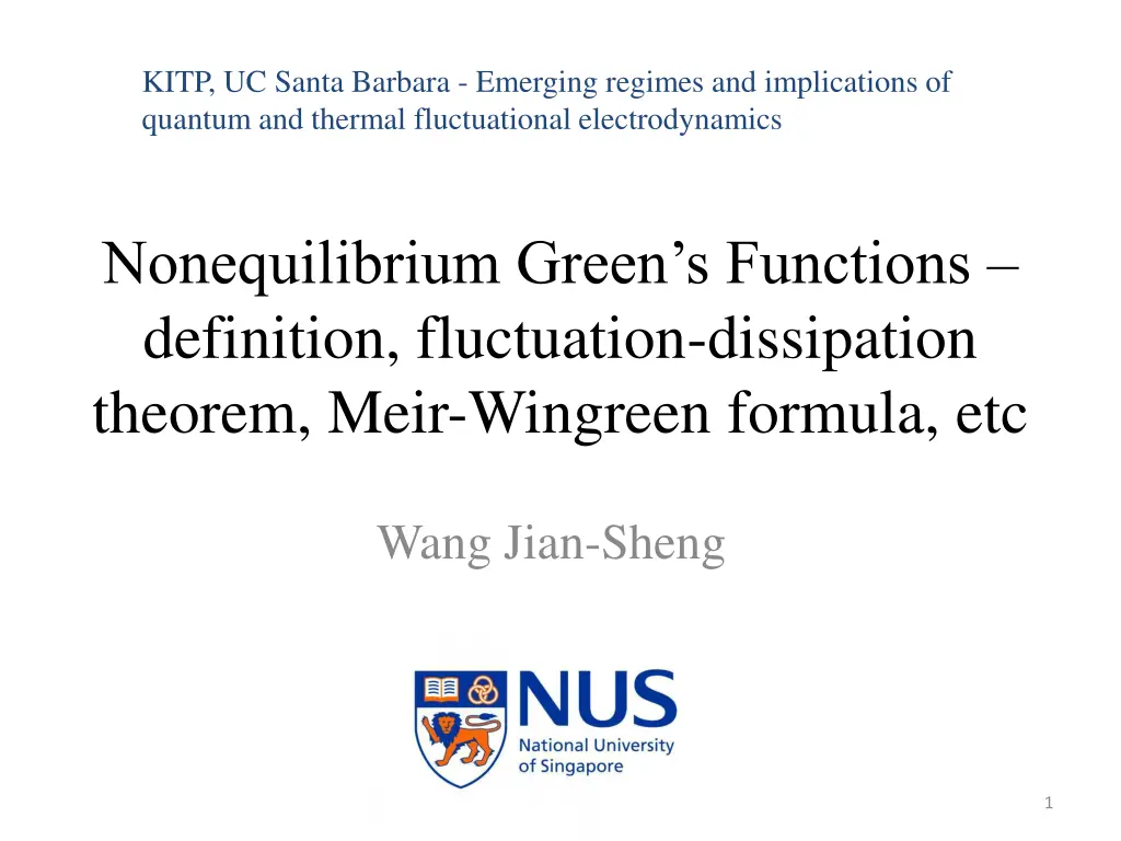 kitp uc santa barbara emerging regimes n.w