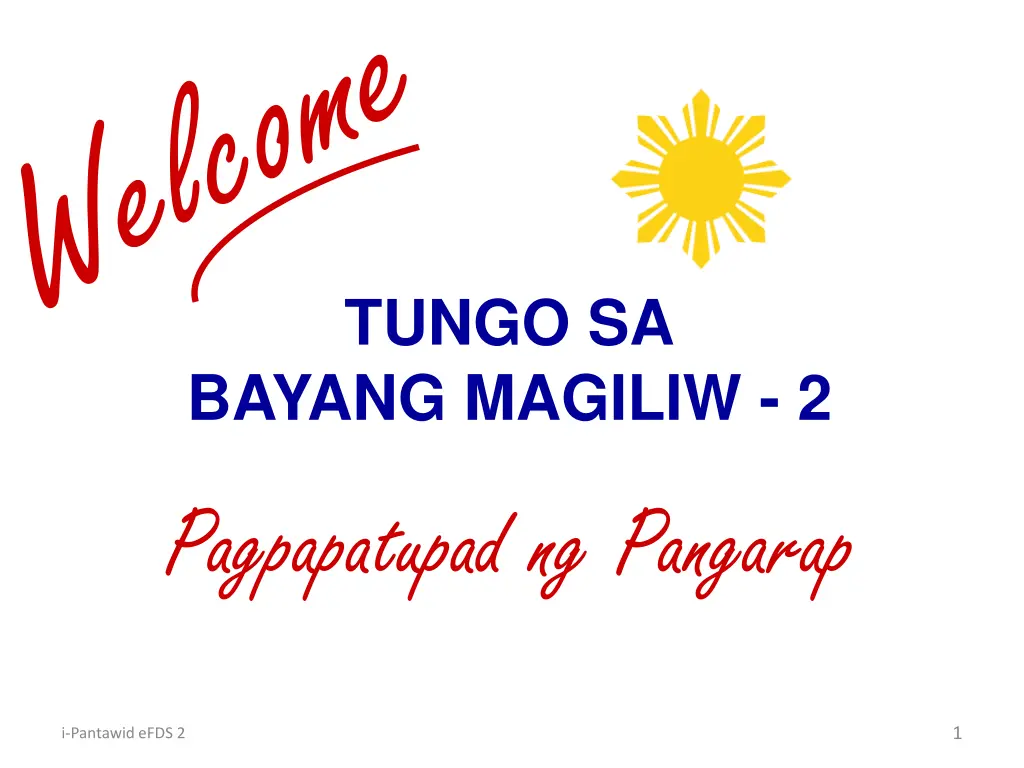 tungo sa bayang magiliw 2 n.w
