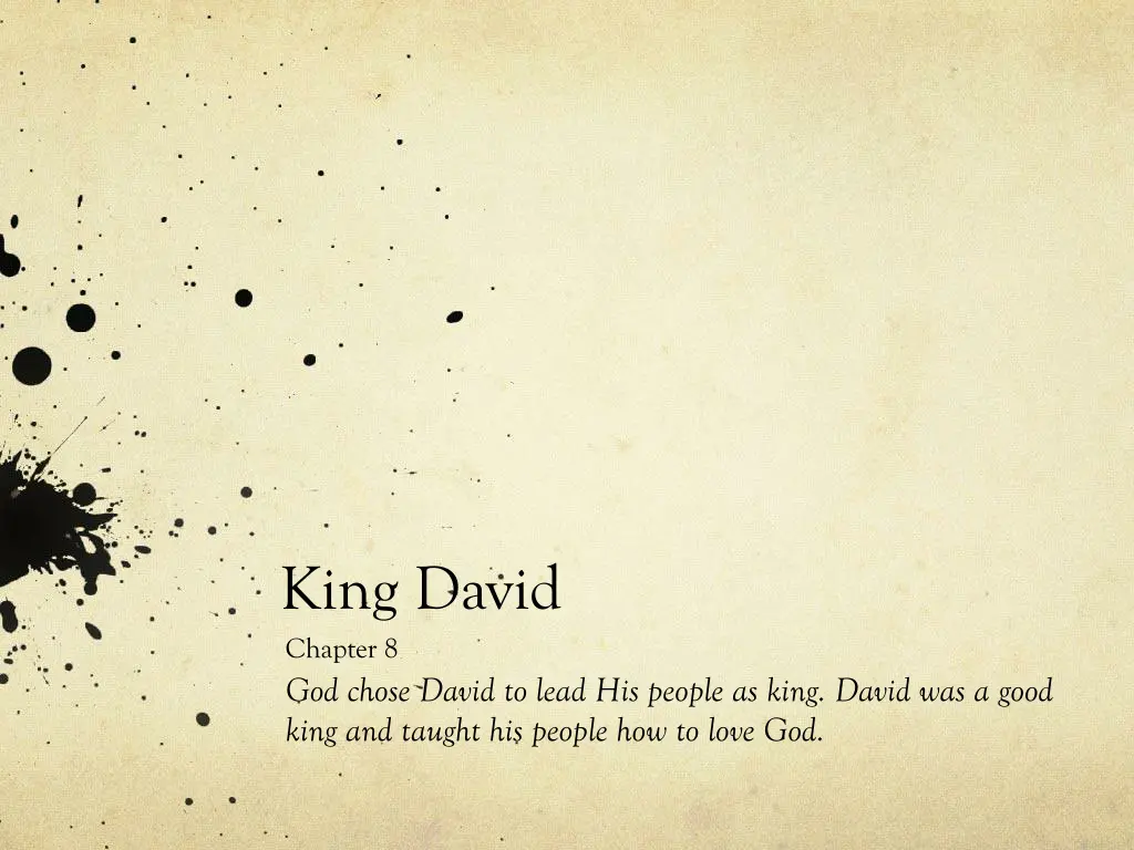 king david chapter 8 god chose david to lead n.w