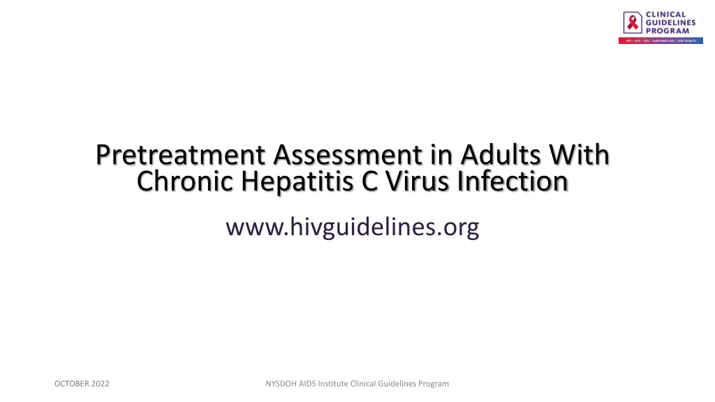 pretreatment assessment in adults with chronic n.w