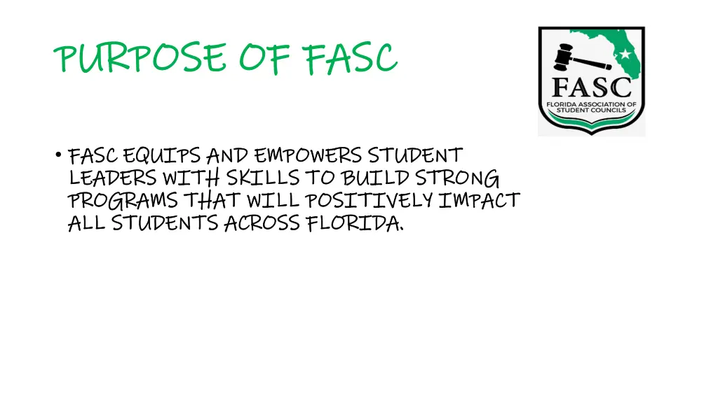 purpose of fasc purpose of fasc n.w