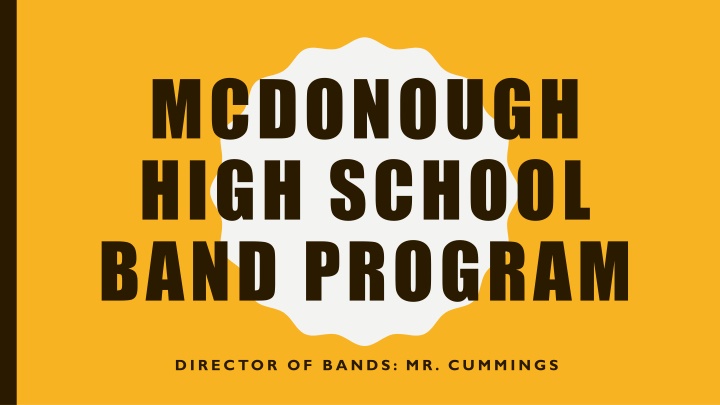 McDonough High School Band Program Overview