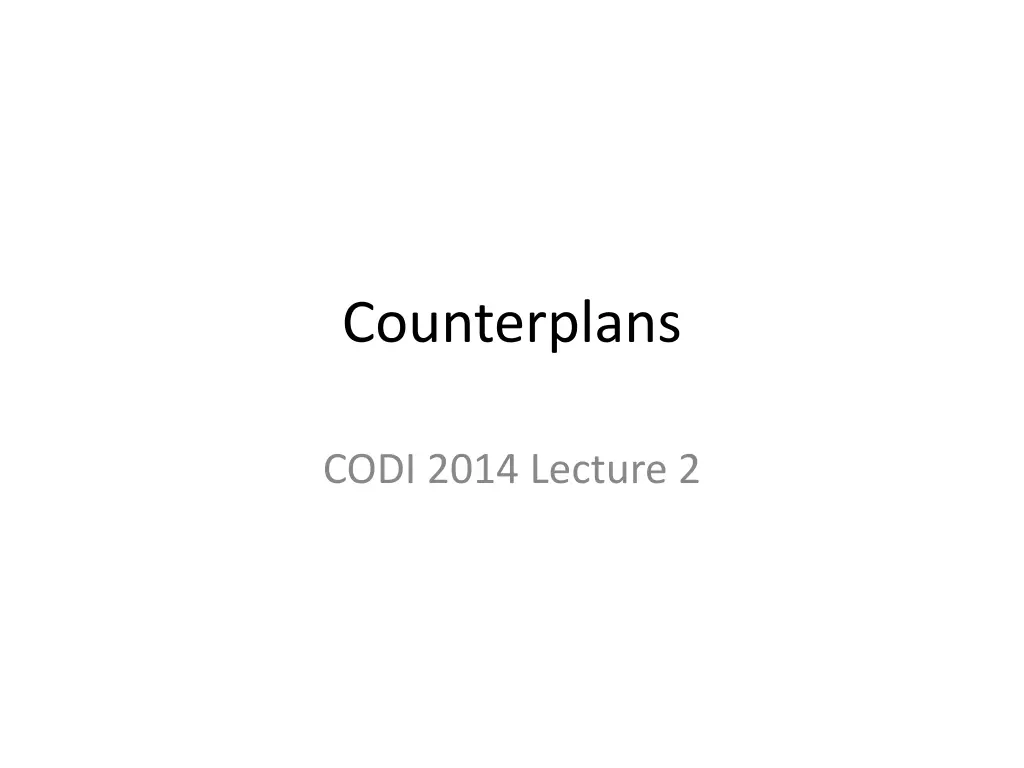 counterplans n.w