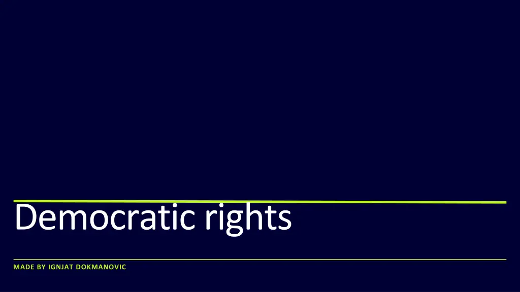 democratic rights n.w