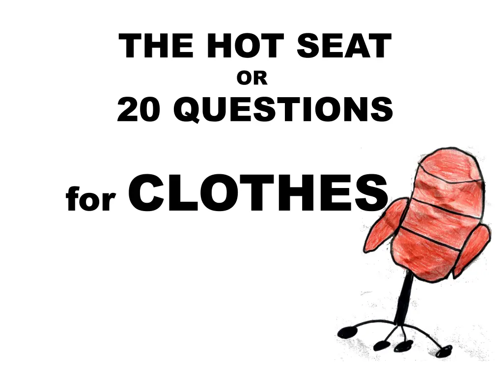 the hot seat or 20 questions n.w
