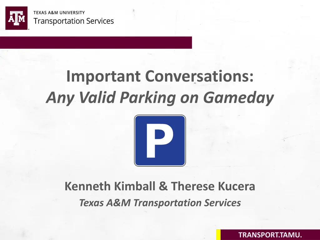 important conversations any valid parking n.w