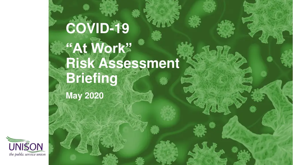 covid 19 at work risk assessment briefing n.w