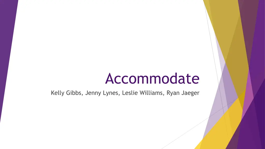 accommodate n.w