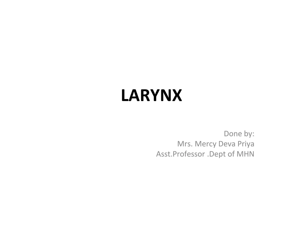 larynx n.w