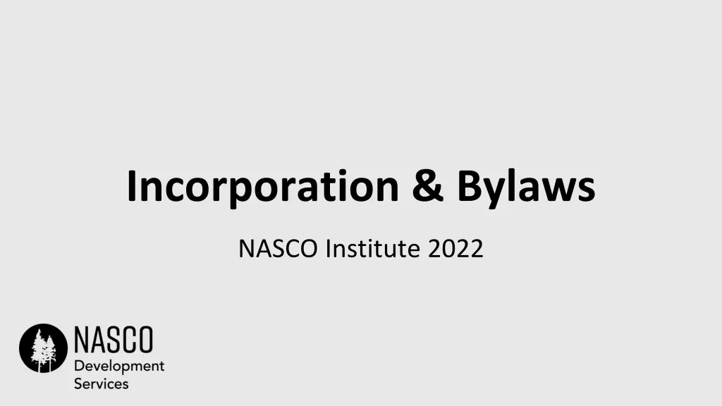 incorporation bylaws n.w