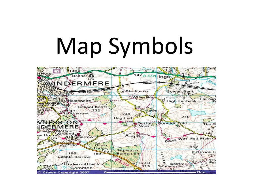 map symbols n.w