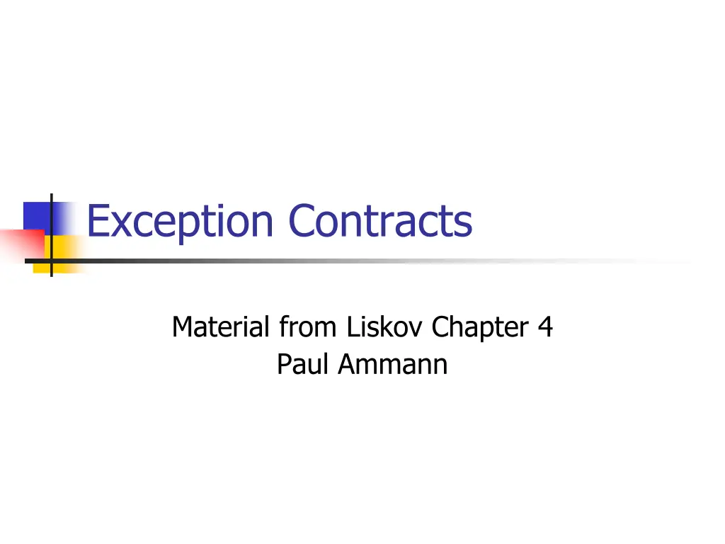 exception contracts n.w