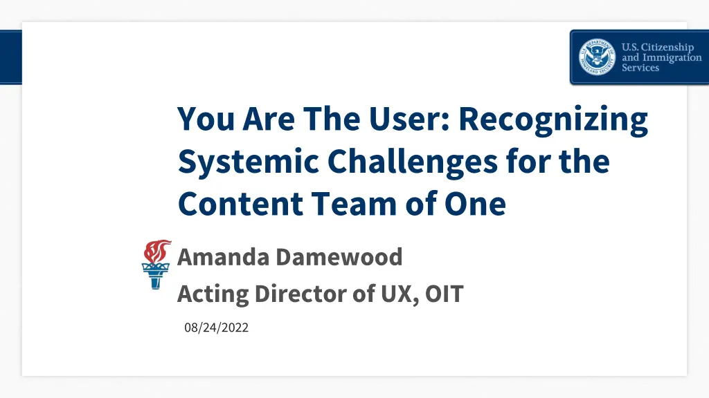 you are the user recognizing systemic challenges n.w