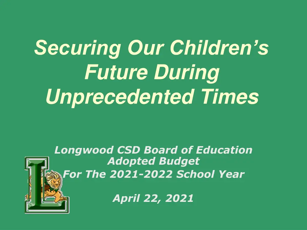 securing our children s future during n.w