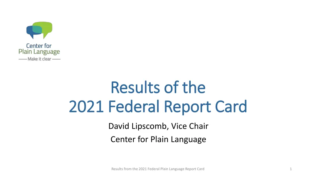 results of the results of the 2021 federal report n.w