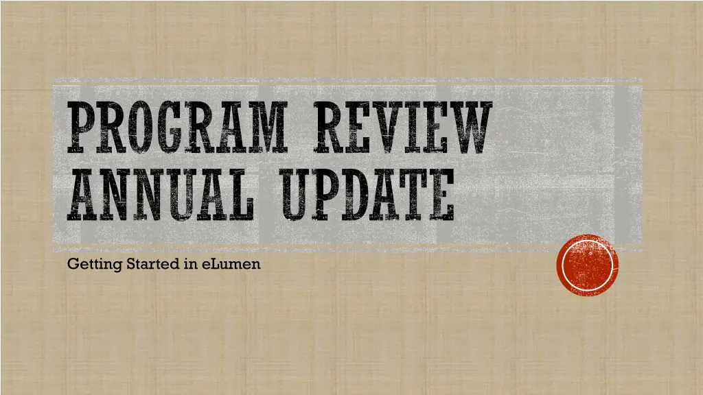 program review annual update n.w