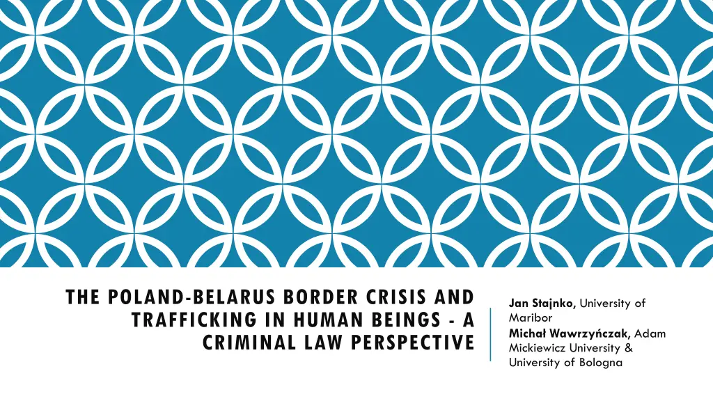 the poland belarus border crisis and trafficking n.w