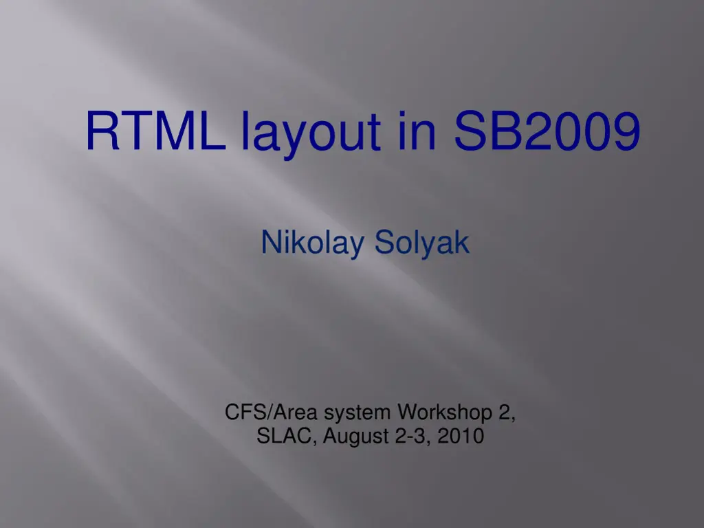 rtml layout in sb2009 n.w