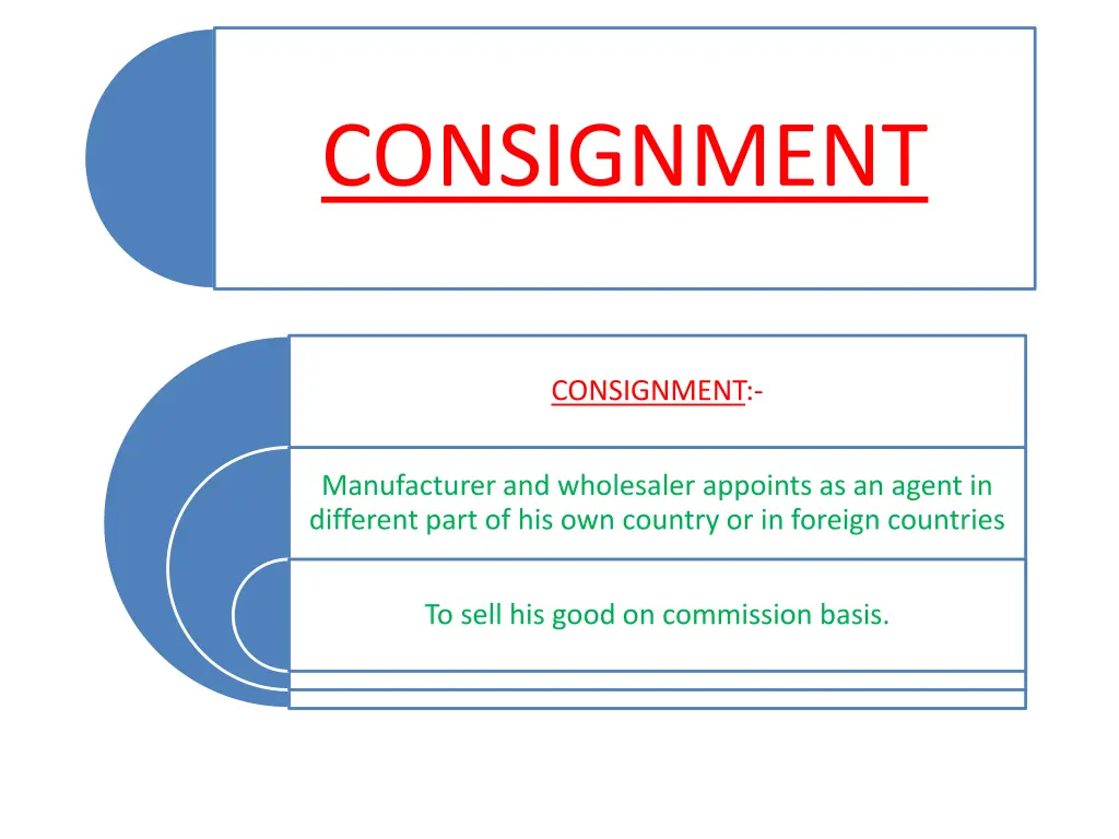 consignment n.w