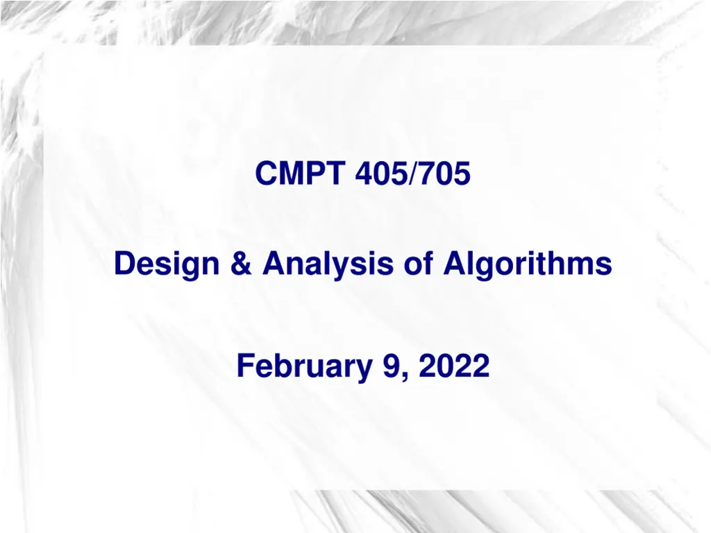 cmpt 405 705 n.w