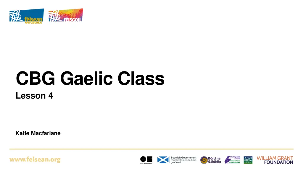 cbg gaelic class lesson 4 n.w