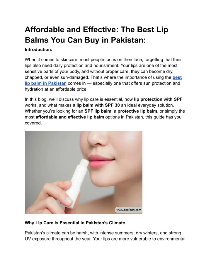 affordable and effective the best lip balms n.w