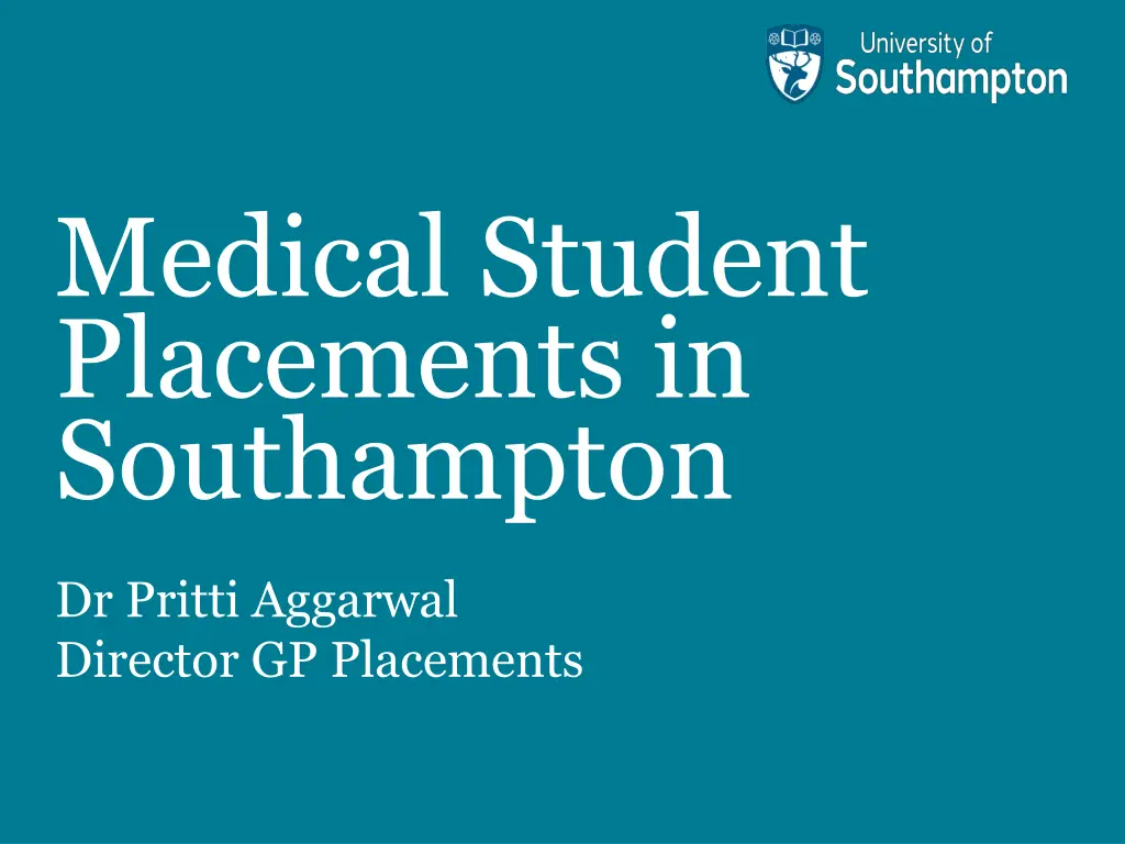 medical student placements in southampton n.w