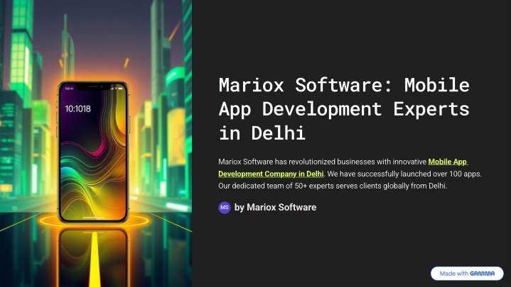mariox software mobile app development experts n.w