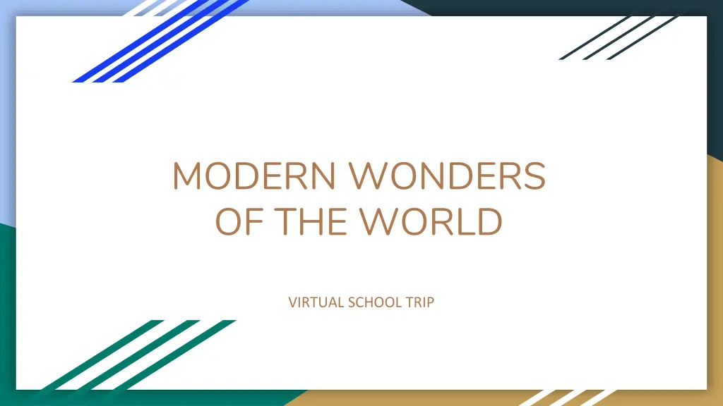 modern wonders of the world n.w
