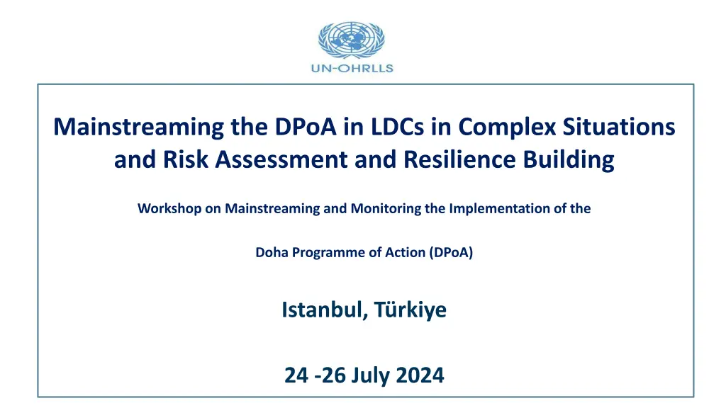 mainstreaming the dpoa in ldcs in complex n.w