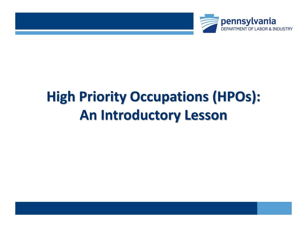 high priority occupations hpos an introductory n.w