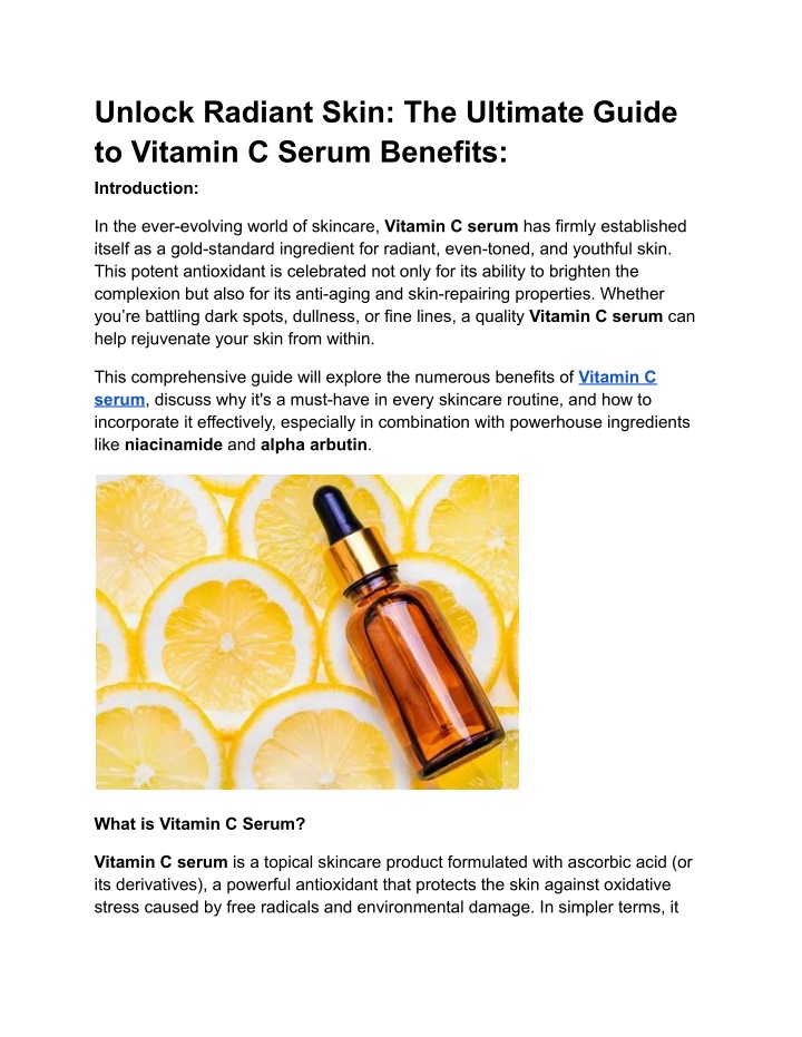 unlock radiant skin the ultimate guide to vitamin n.w