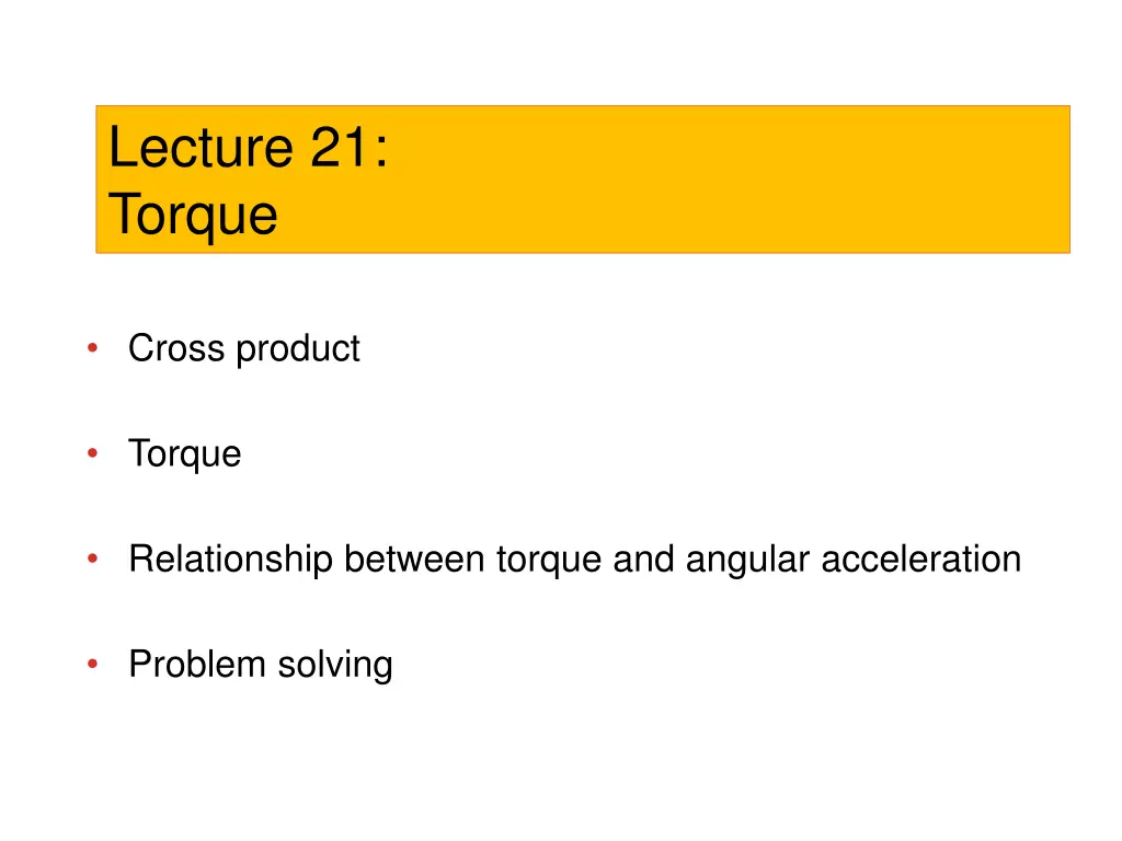 lecture 21 torque n.w