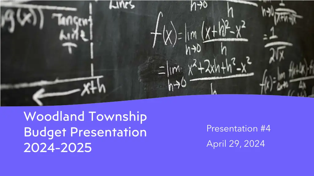 woodland township budget presentation 2024 2025 n.w