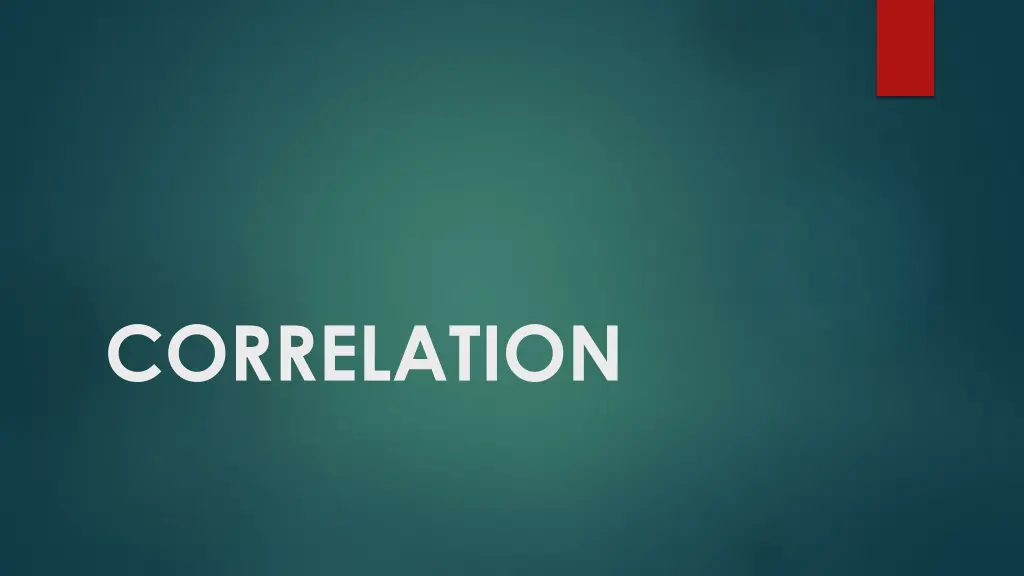 correlation n.w