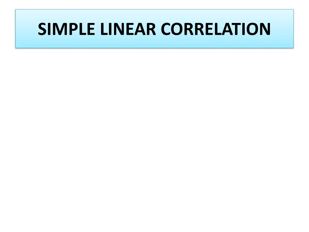 simple linear correlation n.w