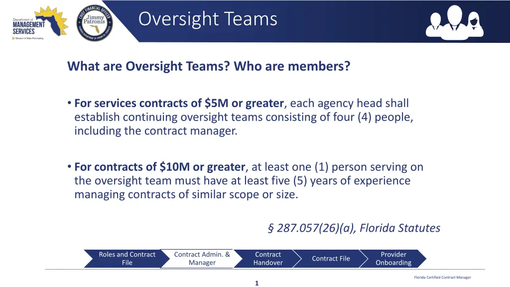 oversight teams n.w