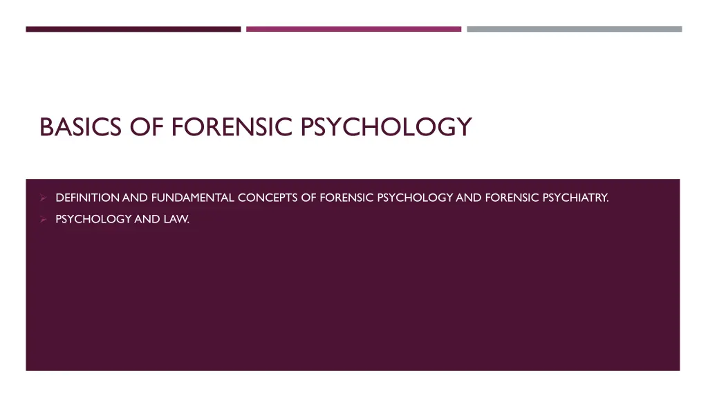 basics of forensic psychology n.w
