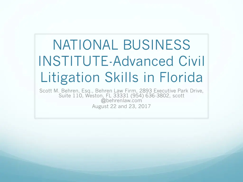 national business institute advanced civil n.w