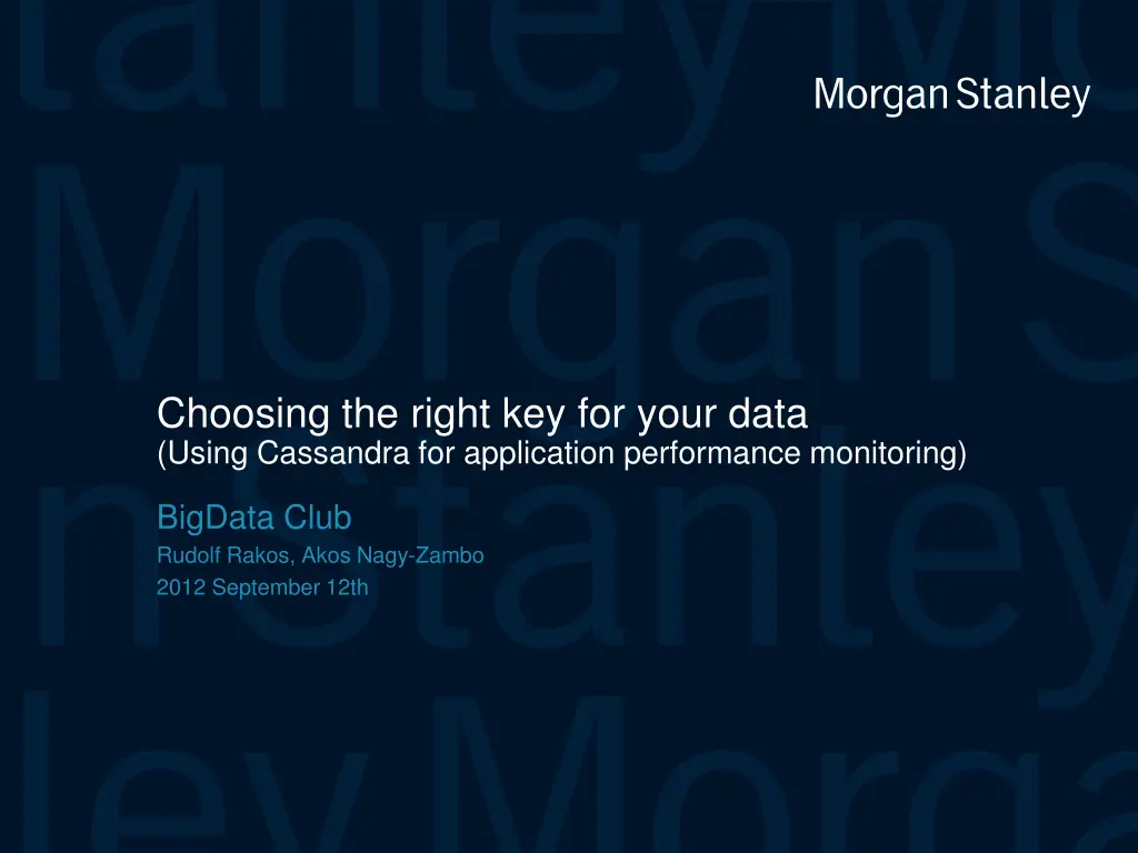 choosing the right key for your data using n.w