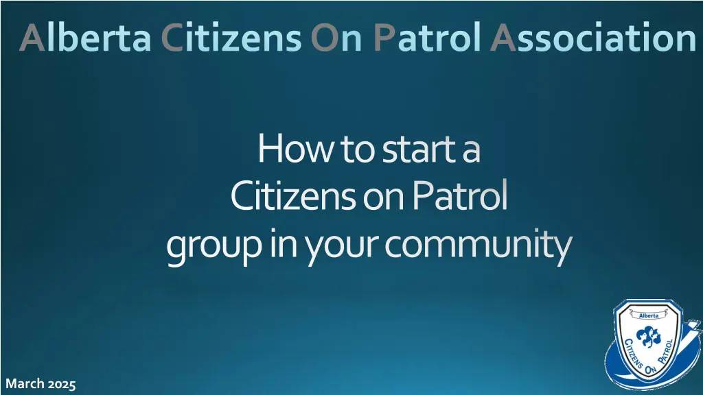 alberta citizens on patrol association n.w