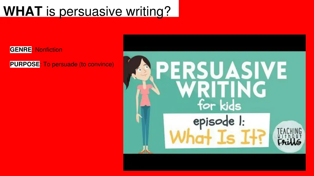 what is persuasive writing n.w