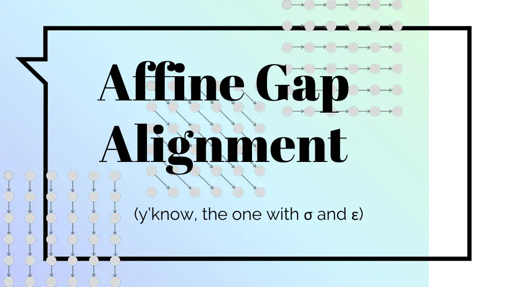 affine gap alignment n.w