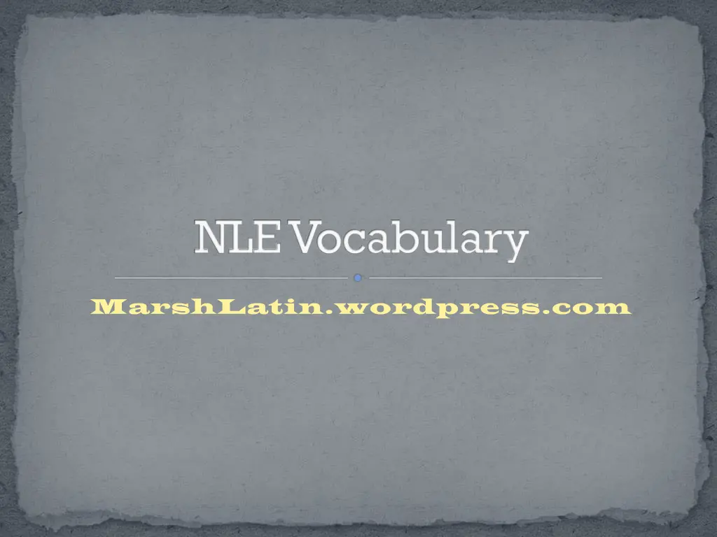 nlevocabulary n.w