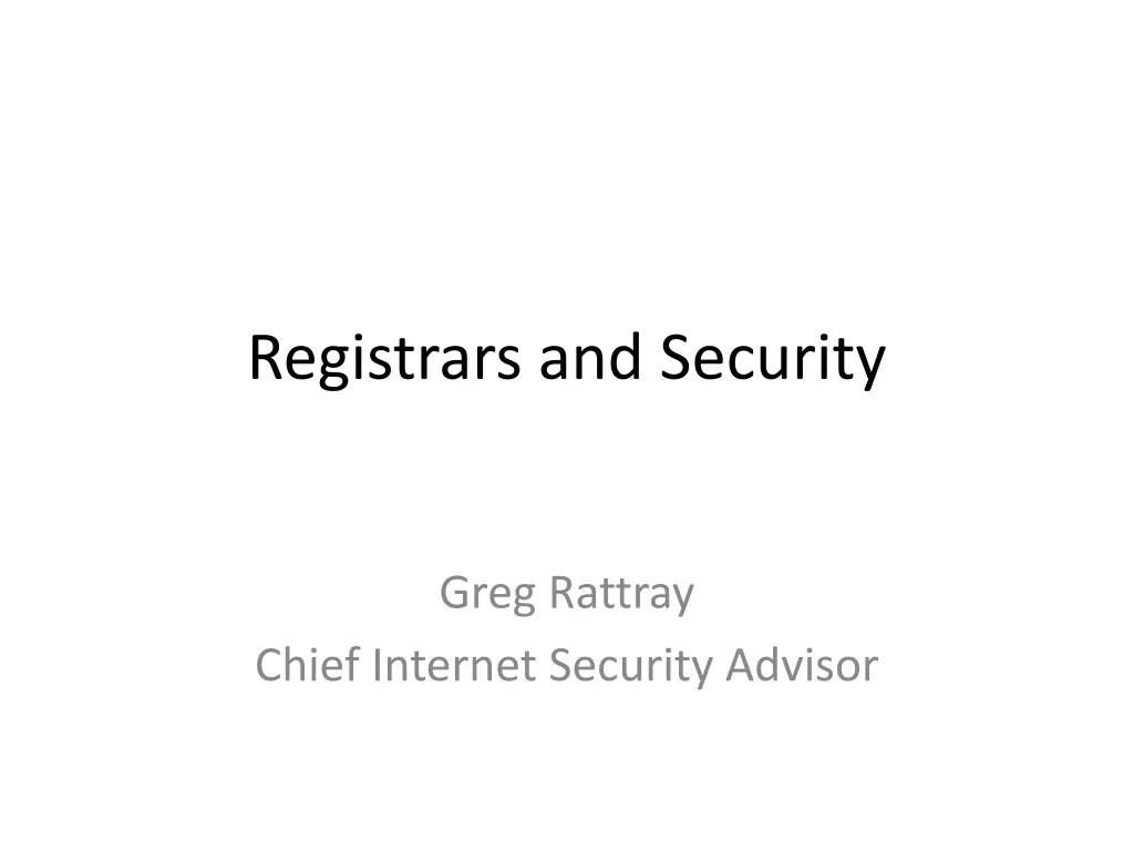 registrars and security n.w